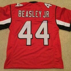 UNSIGNED CUSTOM Sewn Stitched Vic Beasley Jr. Red Jersey