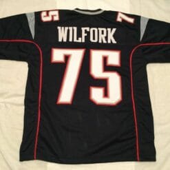 UNSIGNED CUSTOM Sewn Stitched Vince Wilfork Blue Jersey