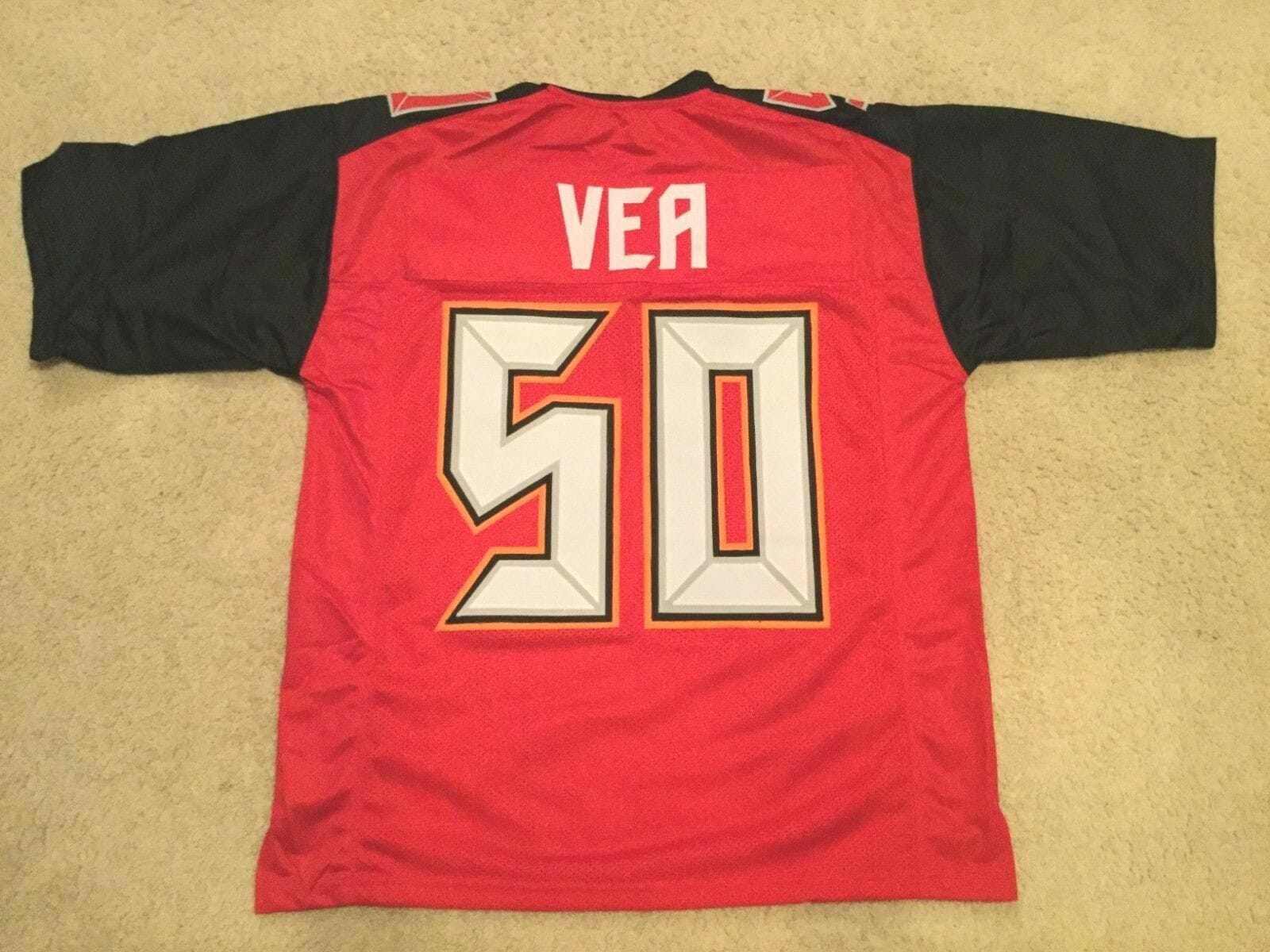 UNSIGNED CUSTOM Sewn Stitched Vita Vea Red Jersey