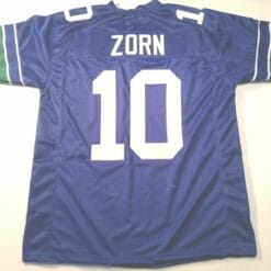 UNSIGNED CUSTOM Sewn Stitched Jim Zorn Blue Jersey