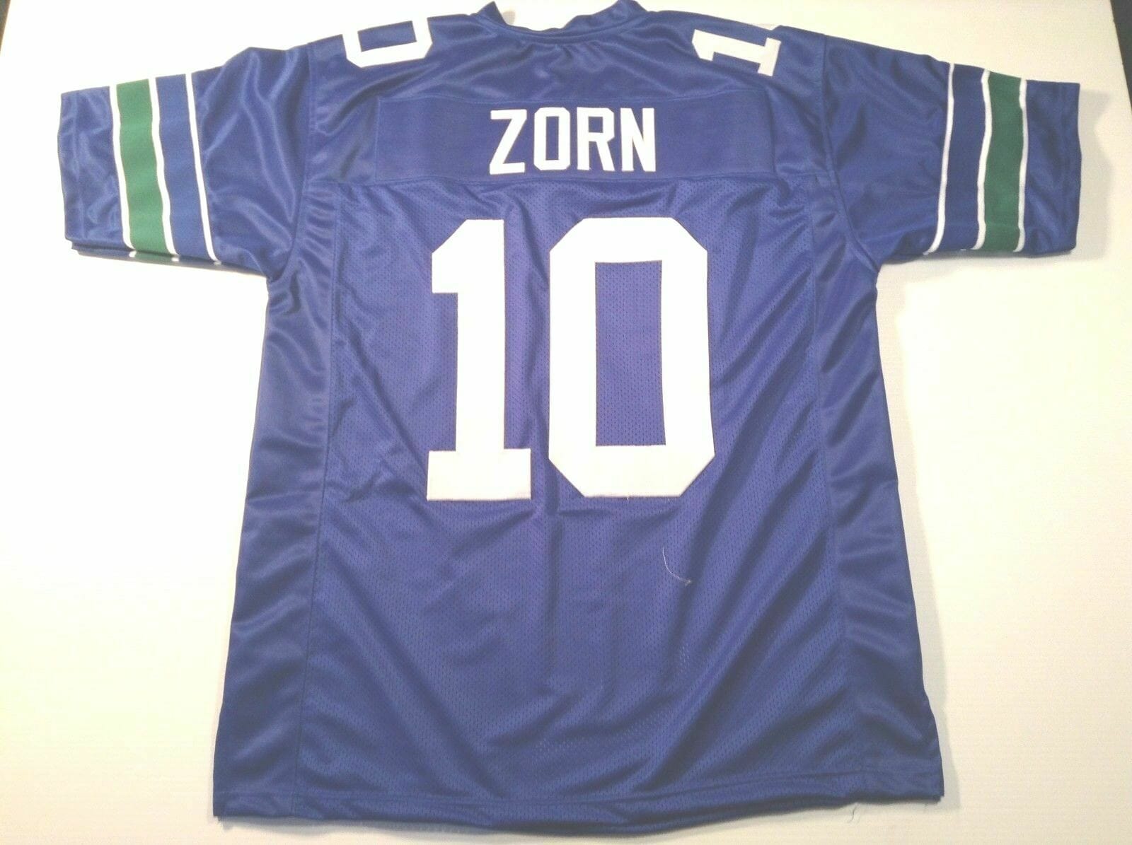 UNSIGNED CUSTOM Sewn Stitched Jim Zorn Blue Jersey