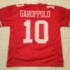 UNSIGNED CUSTOM Sewn Stitched Jimmy Garoppolo Red Jersey