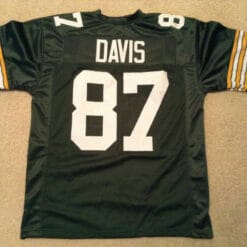UNSIGNED CUSTOM Sewn Stitched Willie Davis Green Jersey