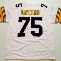 UNSIGNED CUSTOM Sewn Stitched Joe Greene White Jersey
