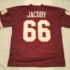 UNSIGNED CUSTOM Sewn Stitched Joe Jacoby Burgundy Jersey