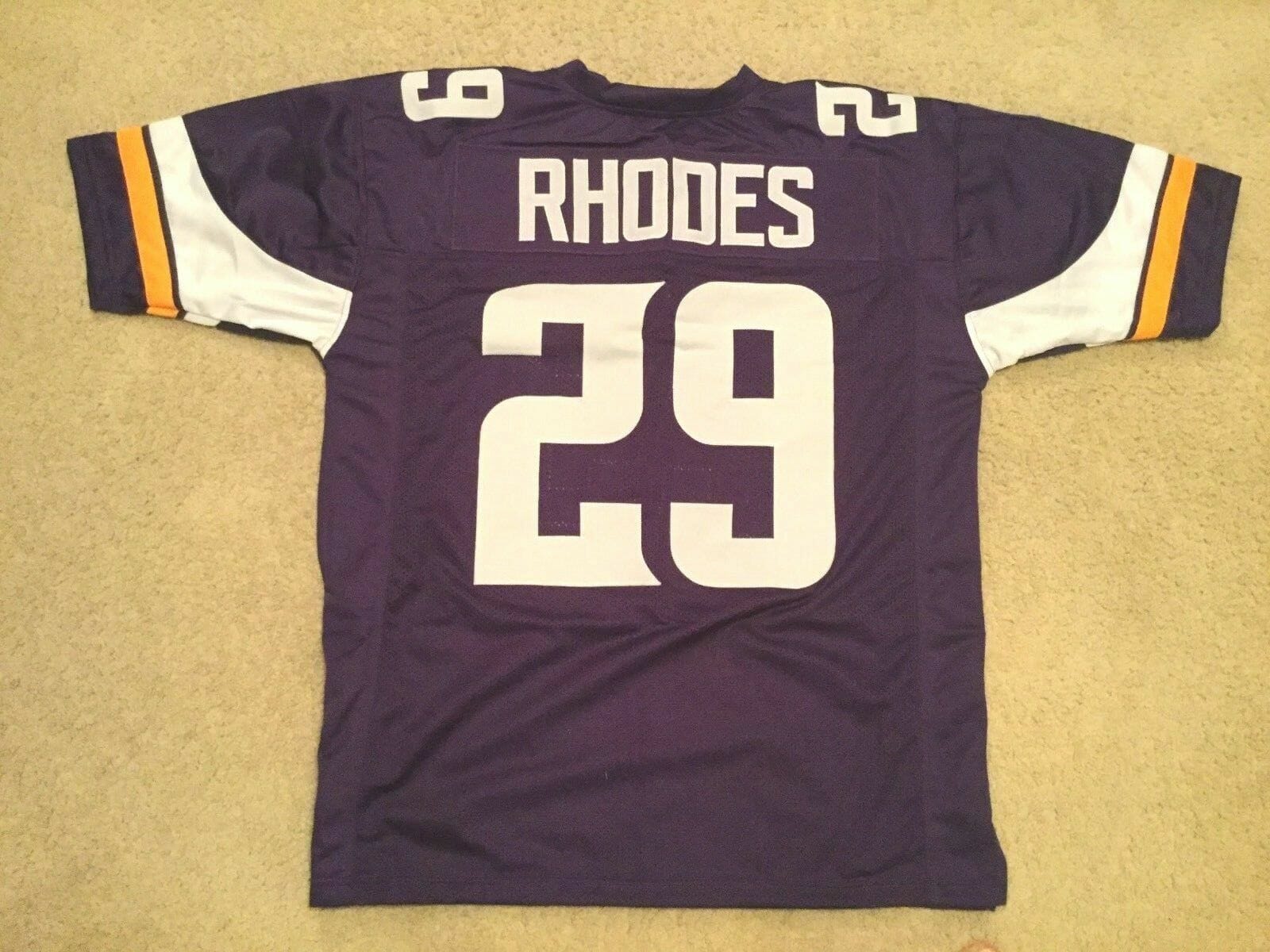 UNSIGNED CUSTOM Sewn Stitched Xavier Rhodes Purple Jersey