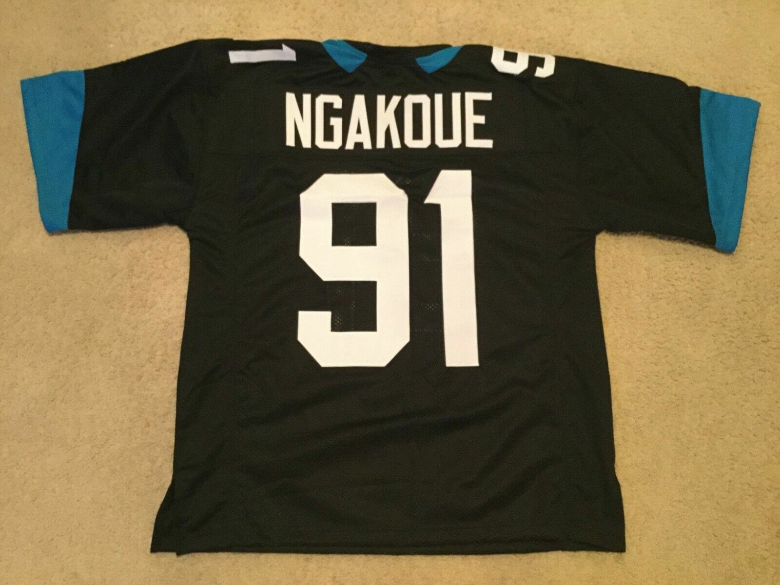 UNSIGNED CUSTOM Sewn Stitched Yannick Ngakoue Black ERROR Jersey