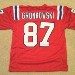 UNSIGNED CUSTOM Sewn Stitched Rob Gronkowski Red Jersey