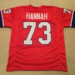 UNSIGNED CUSTOM Sewn Stitched John Hannah Red Jersey