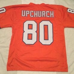 UNSIGNED CUSTOM Sewn Stitched Rick Upchurch Orange Jersey