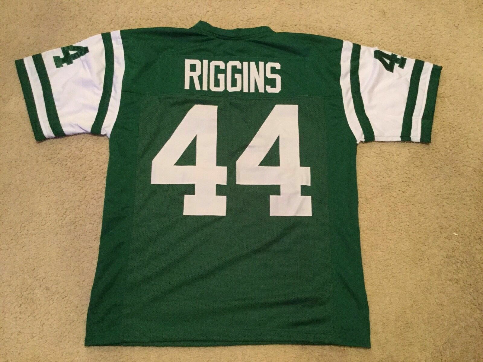 UNSIGNED CUSTOM Sewn Stitched John Riggins Green Jersey