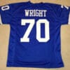 UNSIGNED CUSTOM Sewn Stitched Rayfield Wright Blue Jersey