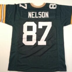 UNSIGNED CUSTOM Sewn Stitched Jordy Nelson Green Jersey