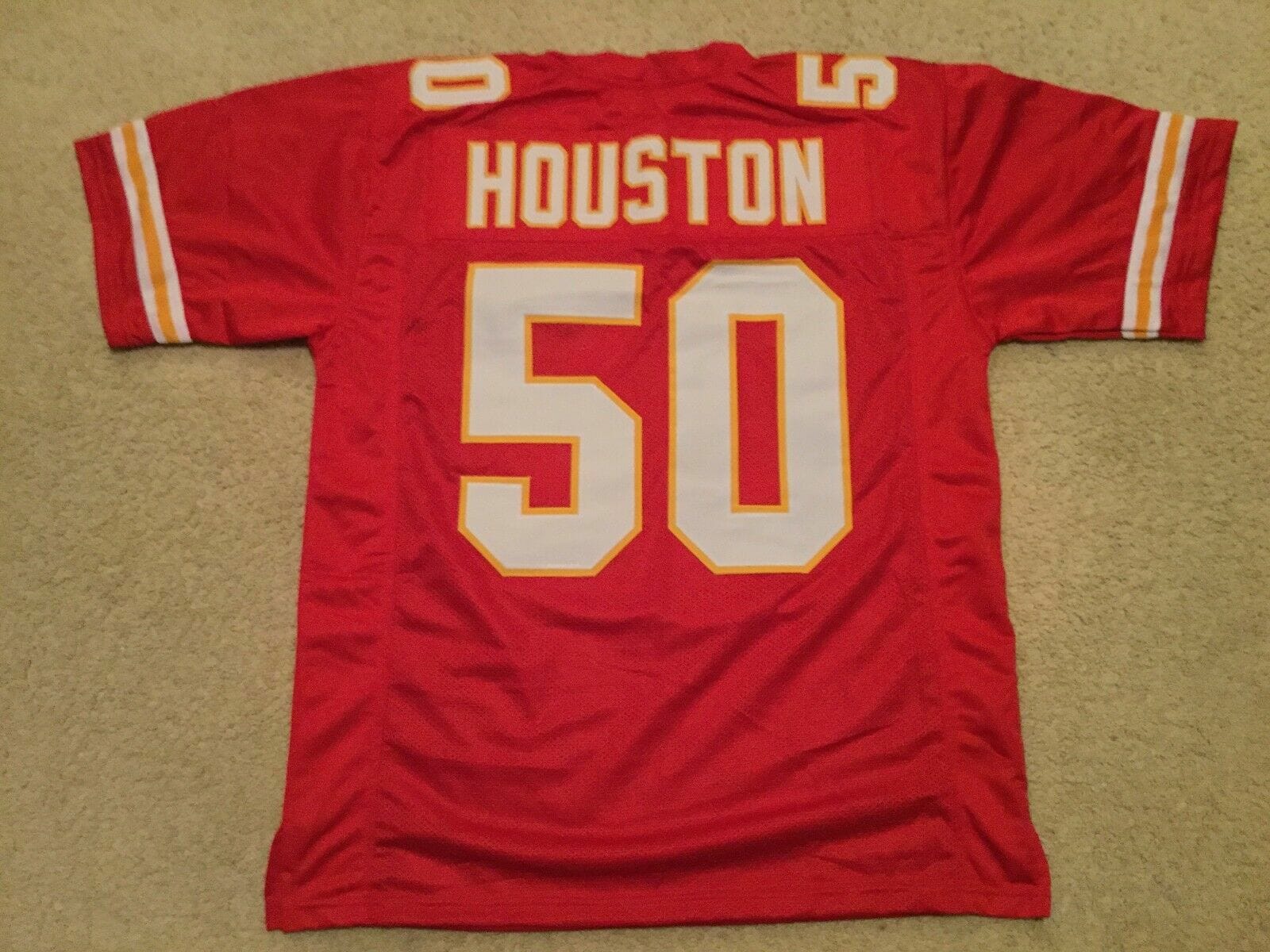 UNSIGNED CUSTOM Sewn Stitched Justin Houston Red Jersey
