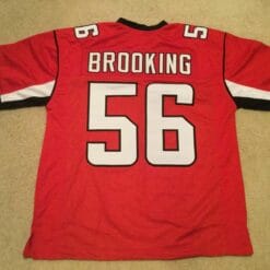 UNSIGNED CUSTOM Sewn Stitched Keith Brooking Red Jersey
