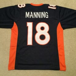 UNSIGNED CUSTOM Sewn Stitched Peyton Manning Blue Jersey
