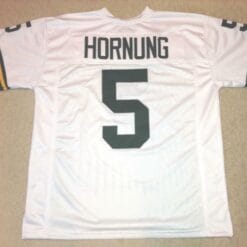 UNSIGNED CUSTOM Sewn Stitched Paul Hornung White Jersey