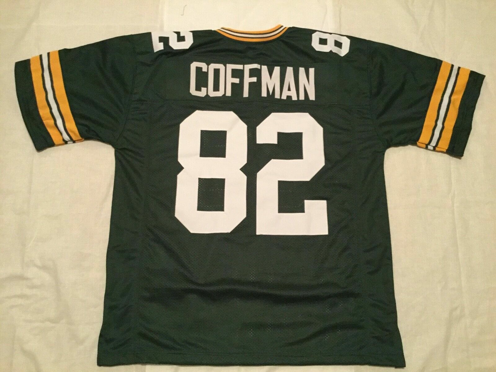 UNSIGNED CUSTOM Sewn Stitched Paul Coffman Green Jersey