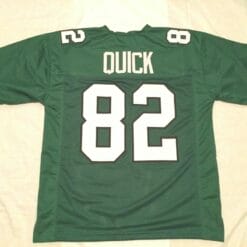 UNSIGNED CUSTOM Sewn Stitched Mike Quick Green Jersey