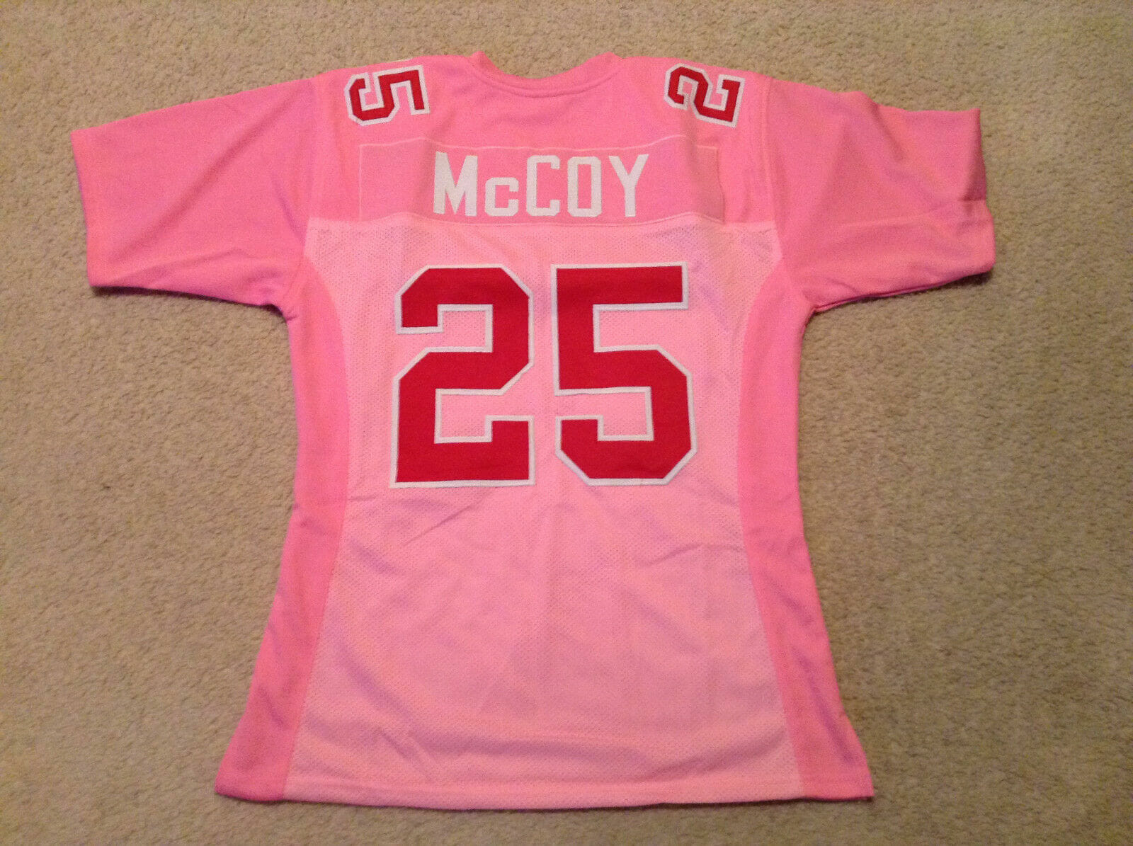 UNSIGNED CUSTOM Sewn Stitched LeSean McCoy Pink Jersey