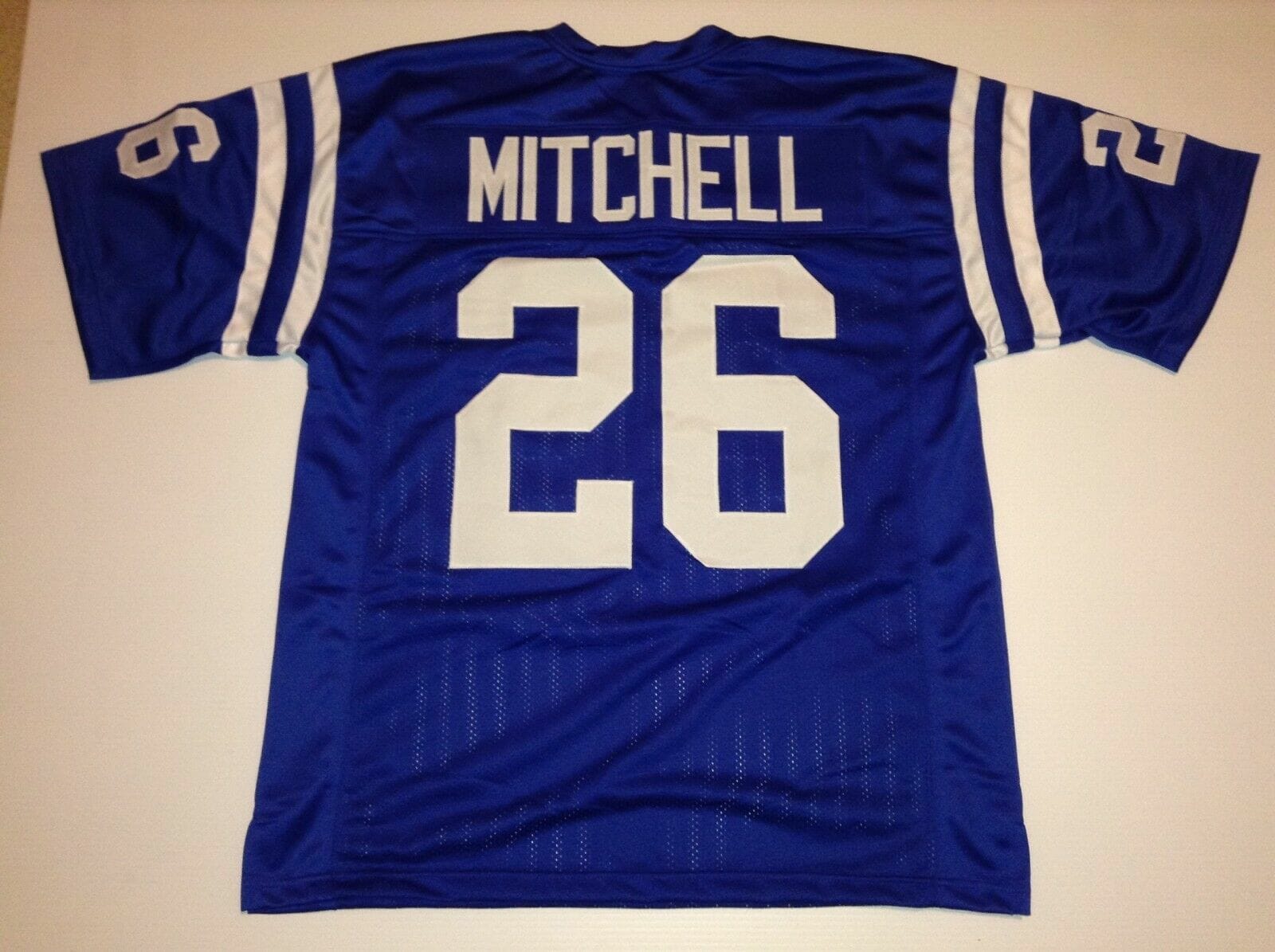 UNSIGNED CUSTOM Sewn Stitched Lydell Mitchell Blue Jersey