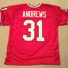 UNSIGNED CUSTOM Sewn Stitched William Andrews Red Jersey