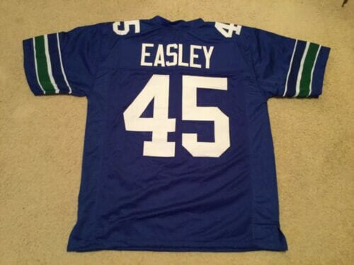 UNSIGNED CUSTOM Sewn Stitched Kenny Easley Blue Jersey