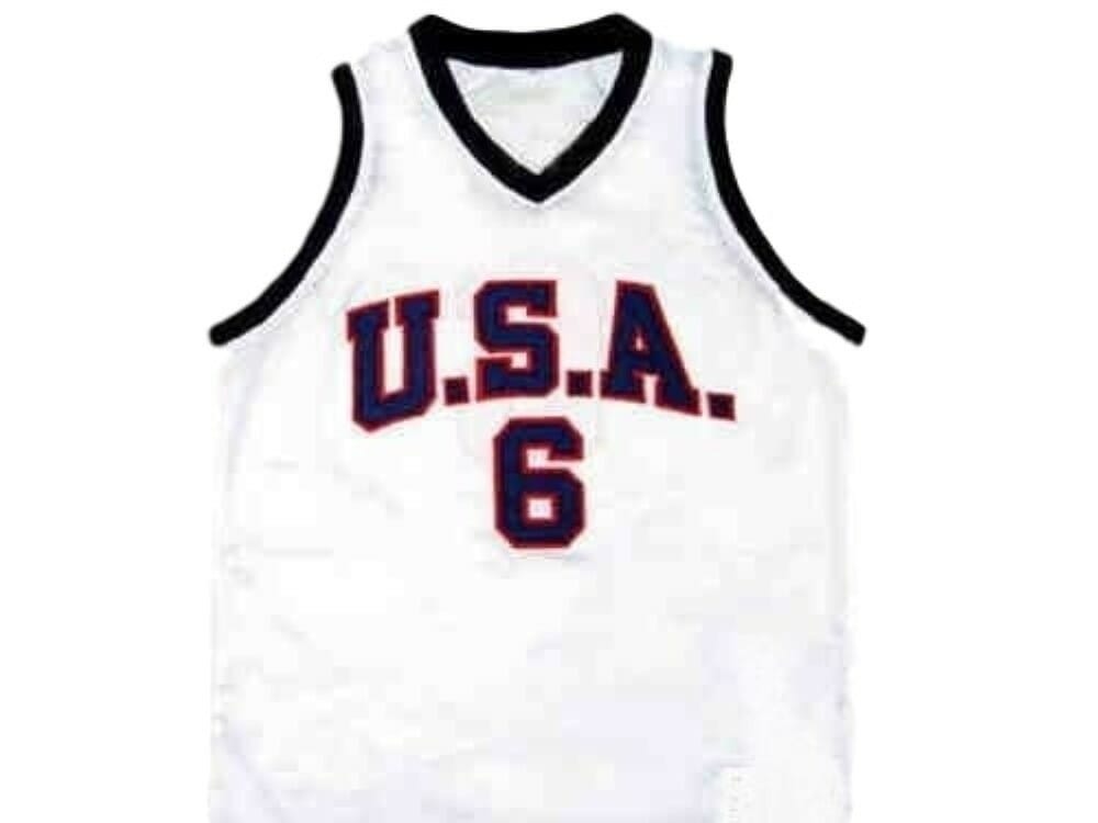 Lebron James #6 Team USA Basketball Jersey White