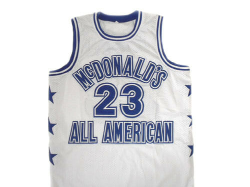 Michael Jordan #23 McDonald's All American Basketball Jersey White