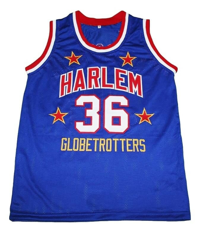 Meadowlark #36 Harlem Globetrotters Basketball Jersey Blue