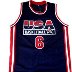 Derrick Coleman #6 Team USA Basketball Jersey Navy Blue