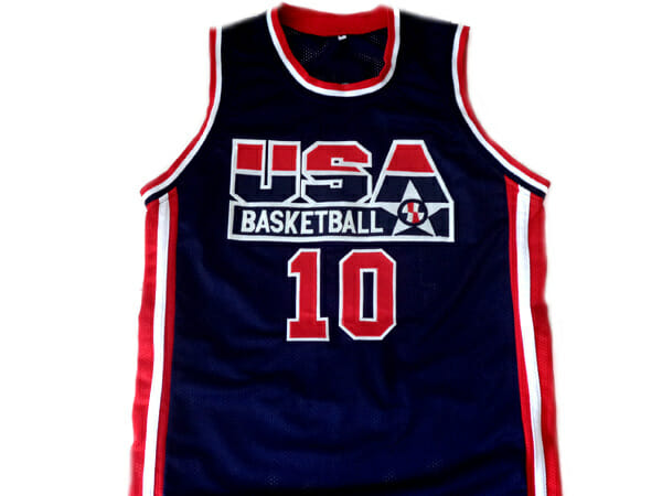 Reggie Miller #10 Team USA Basketball Jersey Navy Blue
