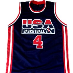 Christian Laettner #4 Team USA Basketball Jersey Navy Blue