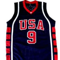 Lebron James #9 Team USA Basketball Jersey Navy Blue