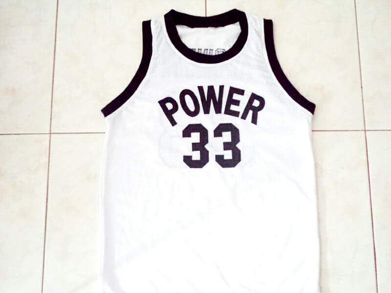 Alcindor #33 Power High School Abdul Jabbar Basketball Jersey White
