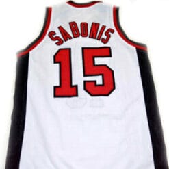 Arvydas Sabonis #15 CCCP Team Russia Basketball Jersey White