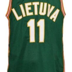 Arvydas Sabonis #11 Lietuva Custom Basketball Jersey New Sewn Green