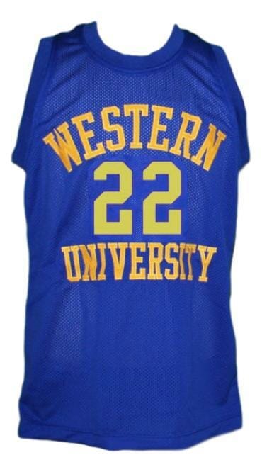 Butch Mcrae Western University Basketball Jersey Blue Chips Movie Blue