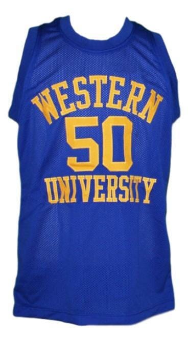 Neon Boudeaux Western University Basketball Jersey Blue Chips Movie