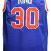 Bernard King #30 New York Basketball Jersey Sewn Blue