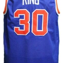Bernard King #30 New York Basketball Jersey Sewn Blue