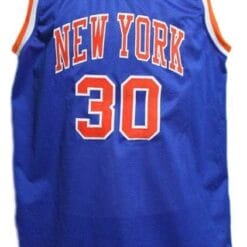 Bernard King #30 New York Basketball Jersey Sewn Blue