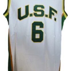 Bill Russell #6 College Basketball Jersey Sewn White