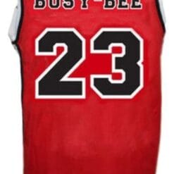 Busy-Bee #23 Sunset Park Movie Basketball Jersey New Sewn Red