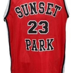 Busy-Bee #23 Sunset Park Movie Basketball Jersey New Sewn Red