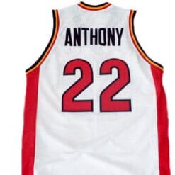 Carmelo Anthony #22 Oak Hill High School Basketball Jersey White