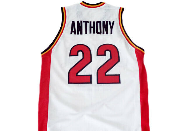 Carmelo Anthony #22 Oak Hill High School Basketball Jersey White