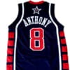 Carmelo Anthony #8 Team USA BasketBall Jersey Navy Blue