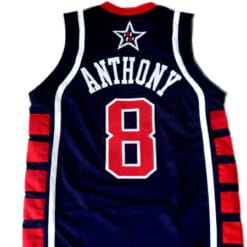 Carmelo Anthony #8 Team USA BasketBall Jersey Navy Blue