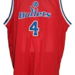 Chris Webber #4 Washington Retro Basketball Jersey Sewn Red